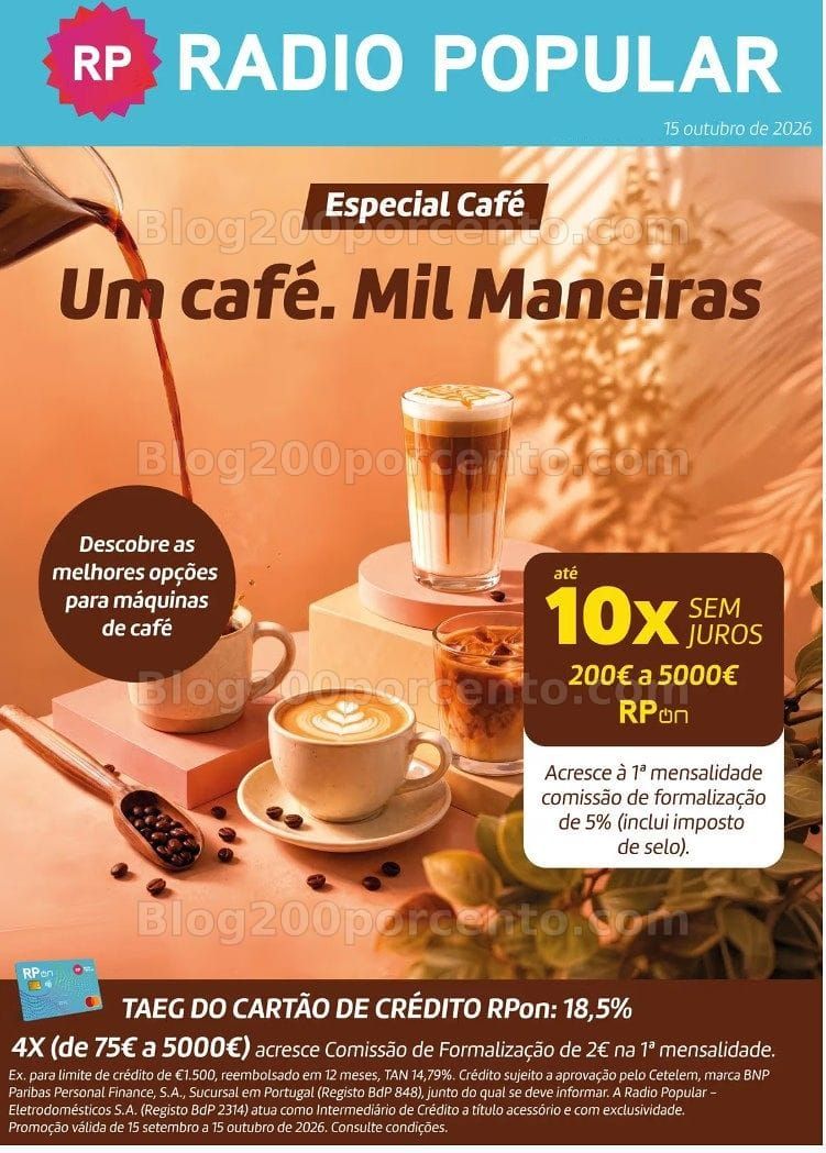 Antevisão Folheto RADIO POPULAR Especial Café Promoções até 15 outubro
